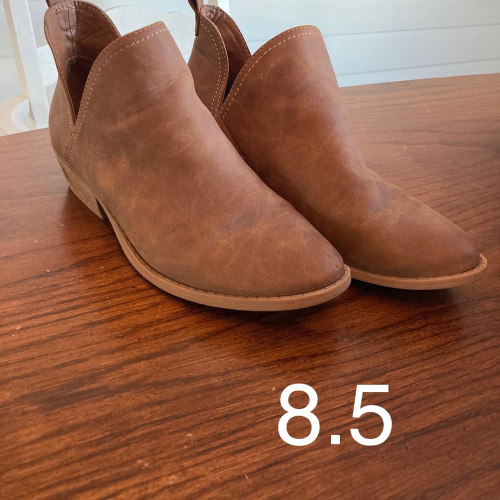 Brown ankle booties
